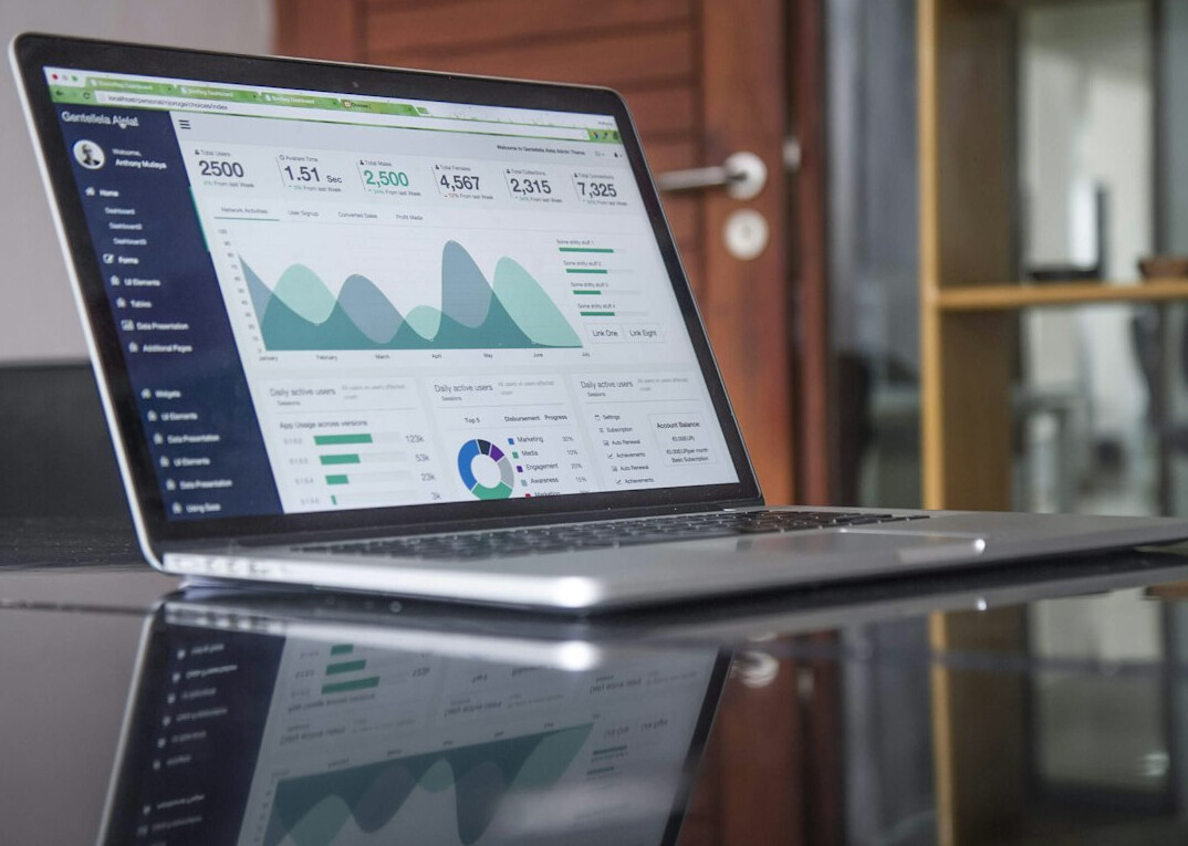 analytics dashboard on screen