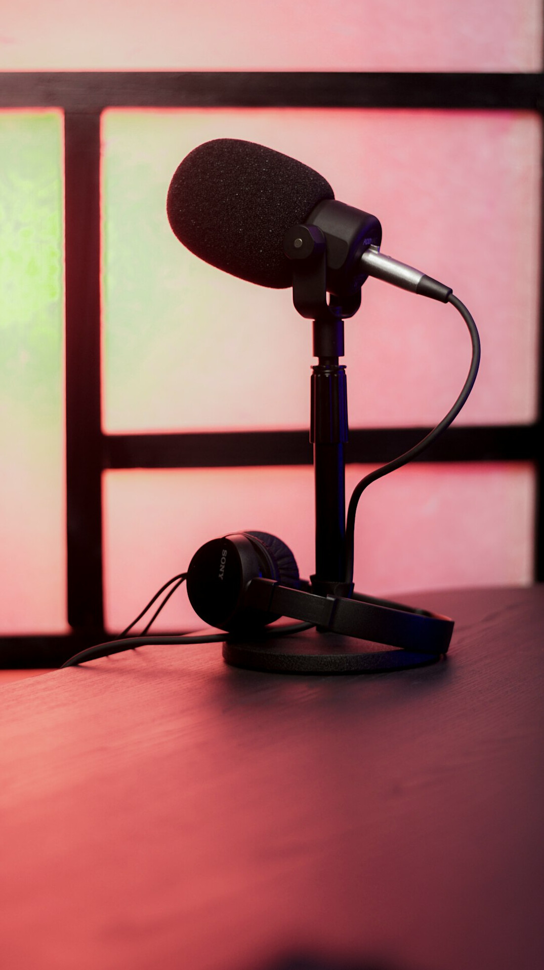 podcast recording session