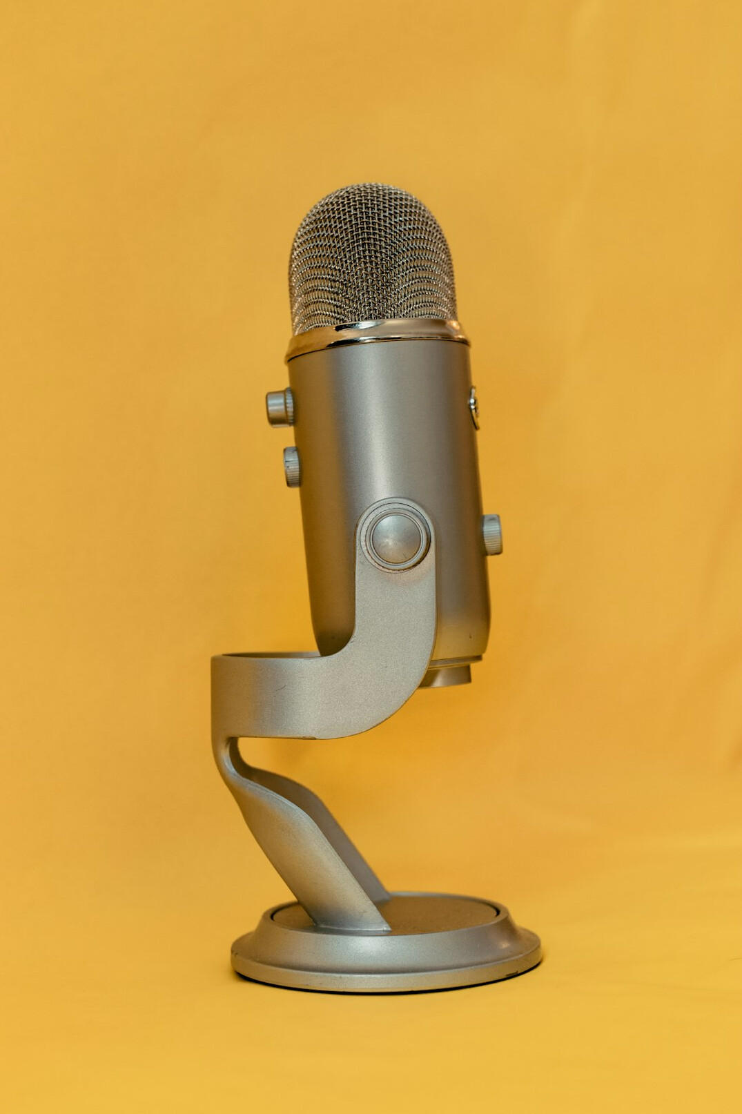 podcast microphone close up
