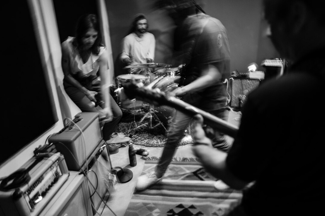 group discussion in studio